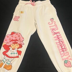 White Strawberry Shortcake Jogger Sweatpants